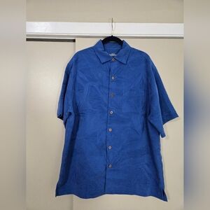 Caribbean Bird of Paradise Men's Button Shirt Size Large